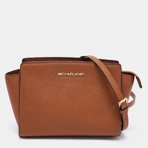 Michael Kors Brown Leather Shoulder Bag